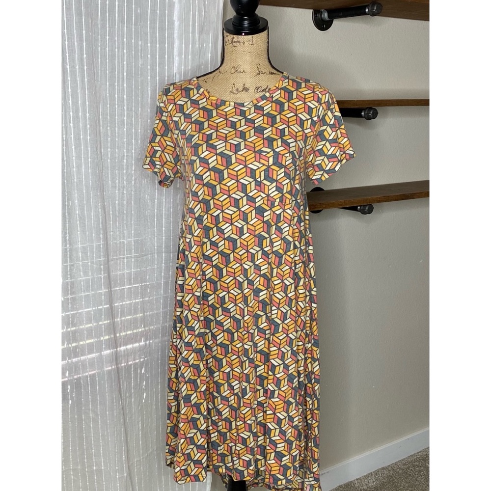 LULAROE-‎ Carly Multi Color Dress Size Small